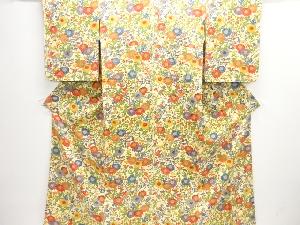 菊模様付け下げ小紋着物